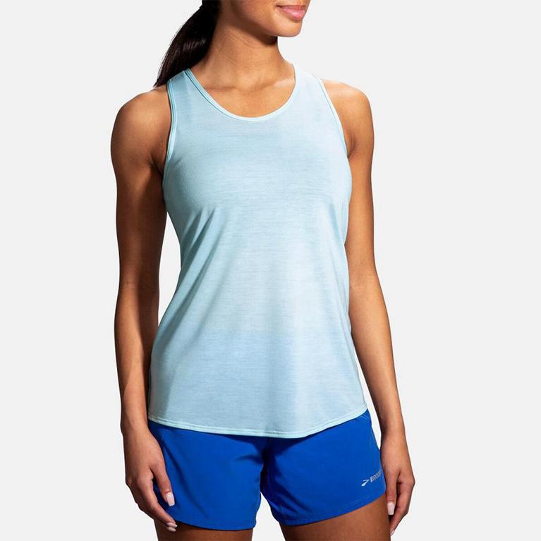 Brooks Distance Running Tank Top - Women's - Blue (20349-GSUY)